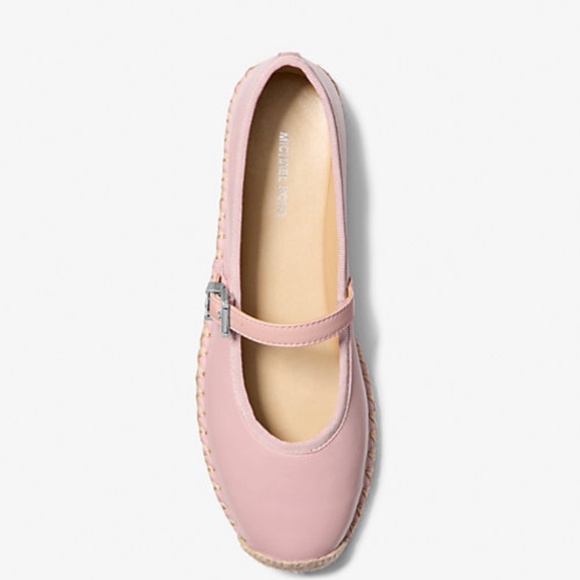 New MICHAEL MICHAEL KORS Lynn Leather Ballet Espadrille Smokey Rose - Picture 2 of 2